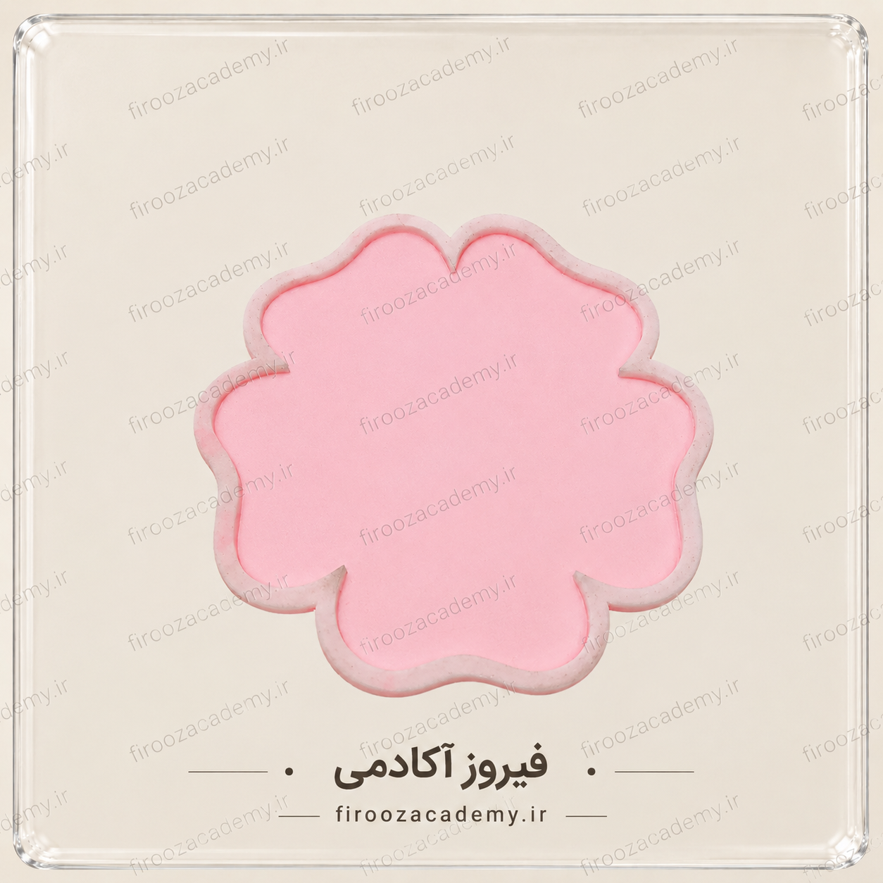 Pastel Flower Cookie Academy Plaque قالب سیلیکونی (مدل گل 5 پر) - قطر 35 سانت - Image 1