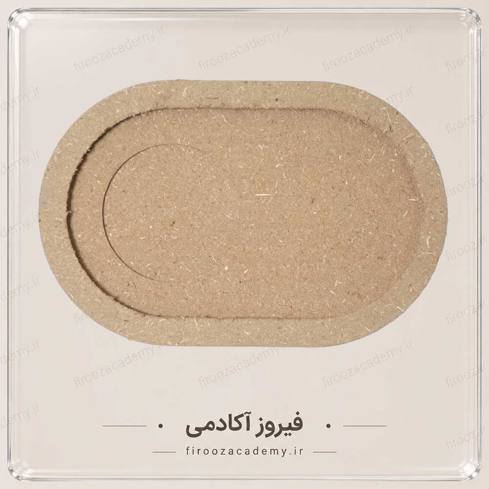 بیس چوبی - زیر لیوانی بیضی