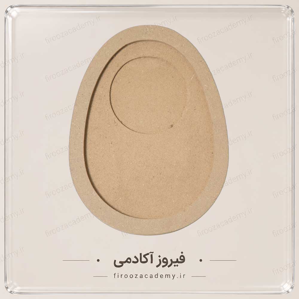 بیس چوبی - زیر لیوانی تخم مرغی