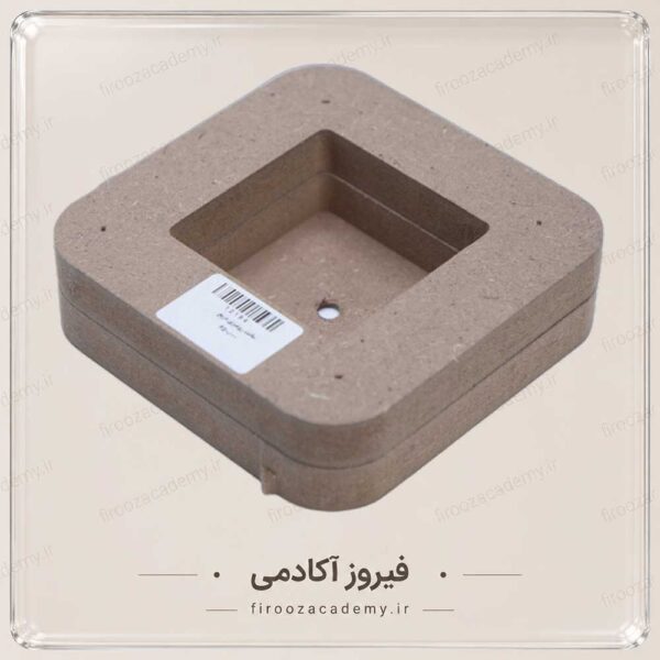 بیس چوبی - ساعت رومیزی مربع
